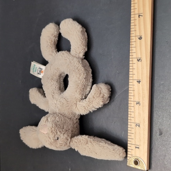 Little Jelly Cat London, Bashful Bunny Small Plush Baby Rattle. - Picture 7 of 7